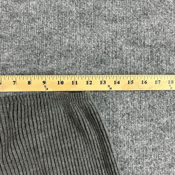 Joah Brown Pant Women Small Medium Fitted Mini Flare Gray Rib Knit Lounge Luxury - Picture 9 of 15